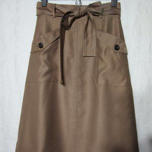 Ann Taylor A-Line Skirt NWT Taupe Knee Length